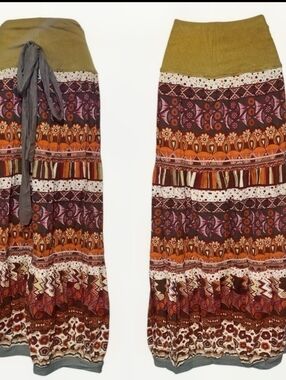 Vintage Tiered Maxi Skirt